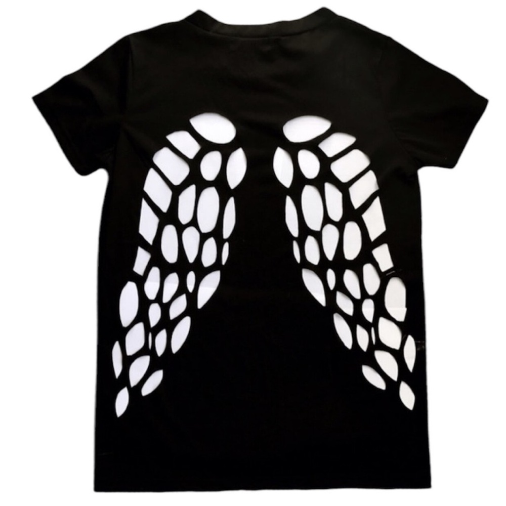 Angel wings cutout short sleeve tee Small - Picture 5 of 7